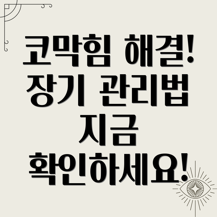 만성 코막힘 관리