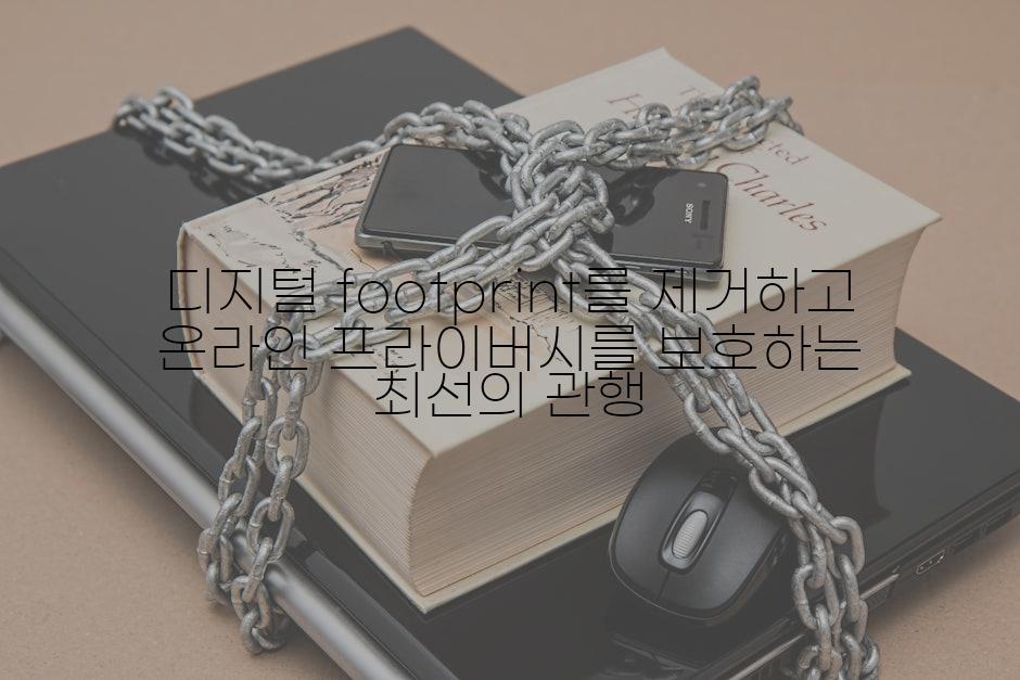 디지털 footprint를 제거하고 온라인 프라이버시를 보호하는 최선의 관행