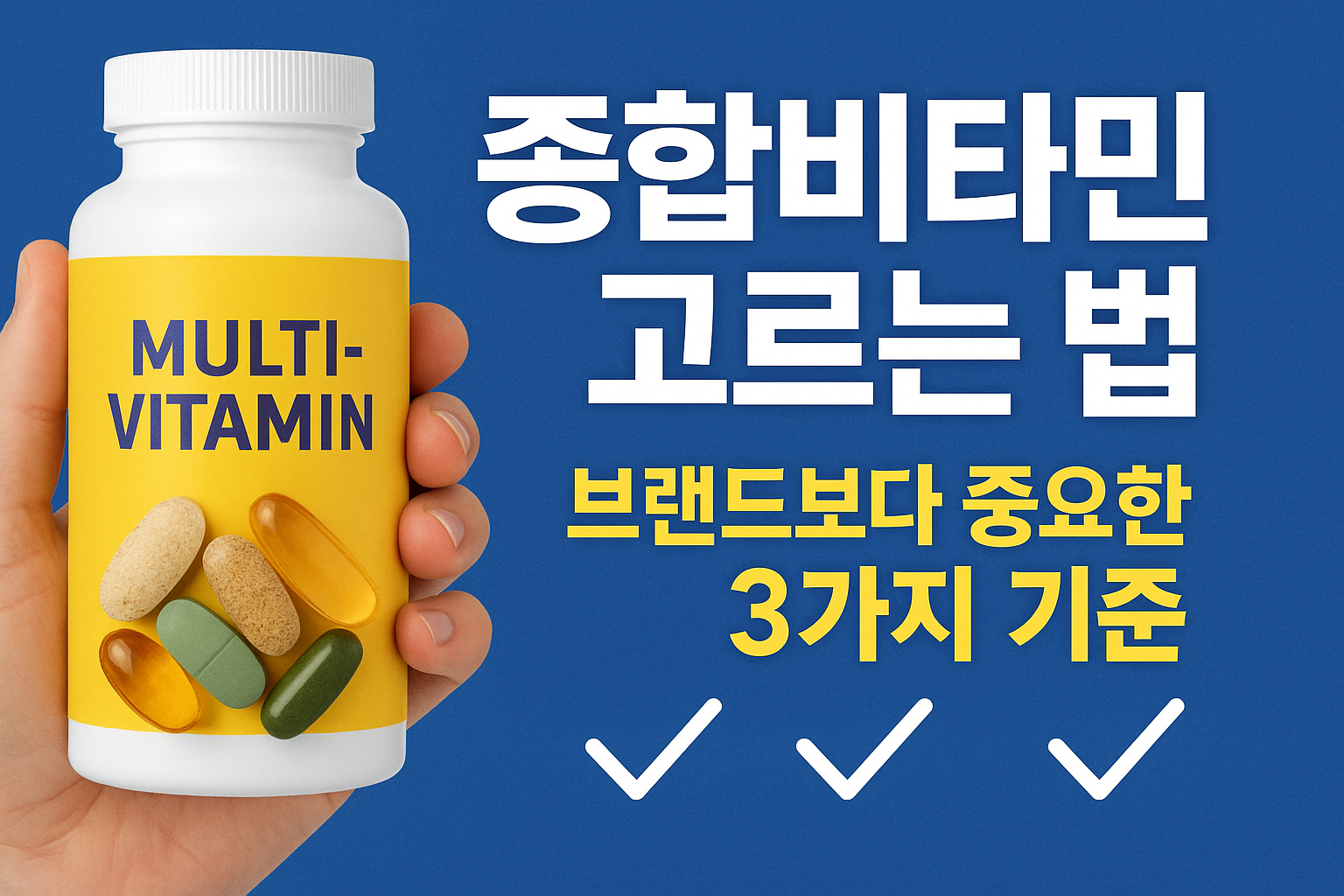 종합비타민 고르는 법, 브랜드보다 중요한 3가지 기준은? (성분표보는법)