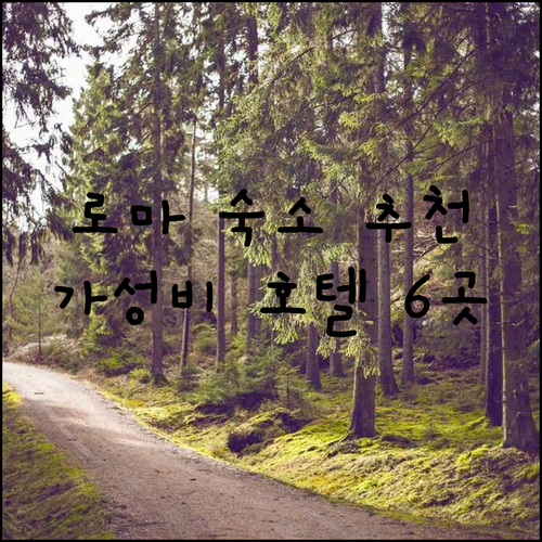 로마 여행 숙소 고민 끝 가성비 호텔