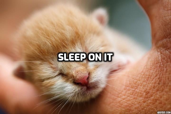  [영어한문장] 생각해 볼 시간이 좀 더 필요할 때 sleep on it 영어공부 혼자하기