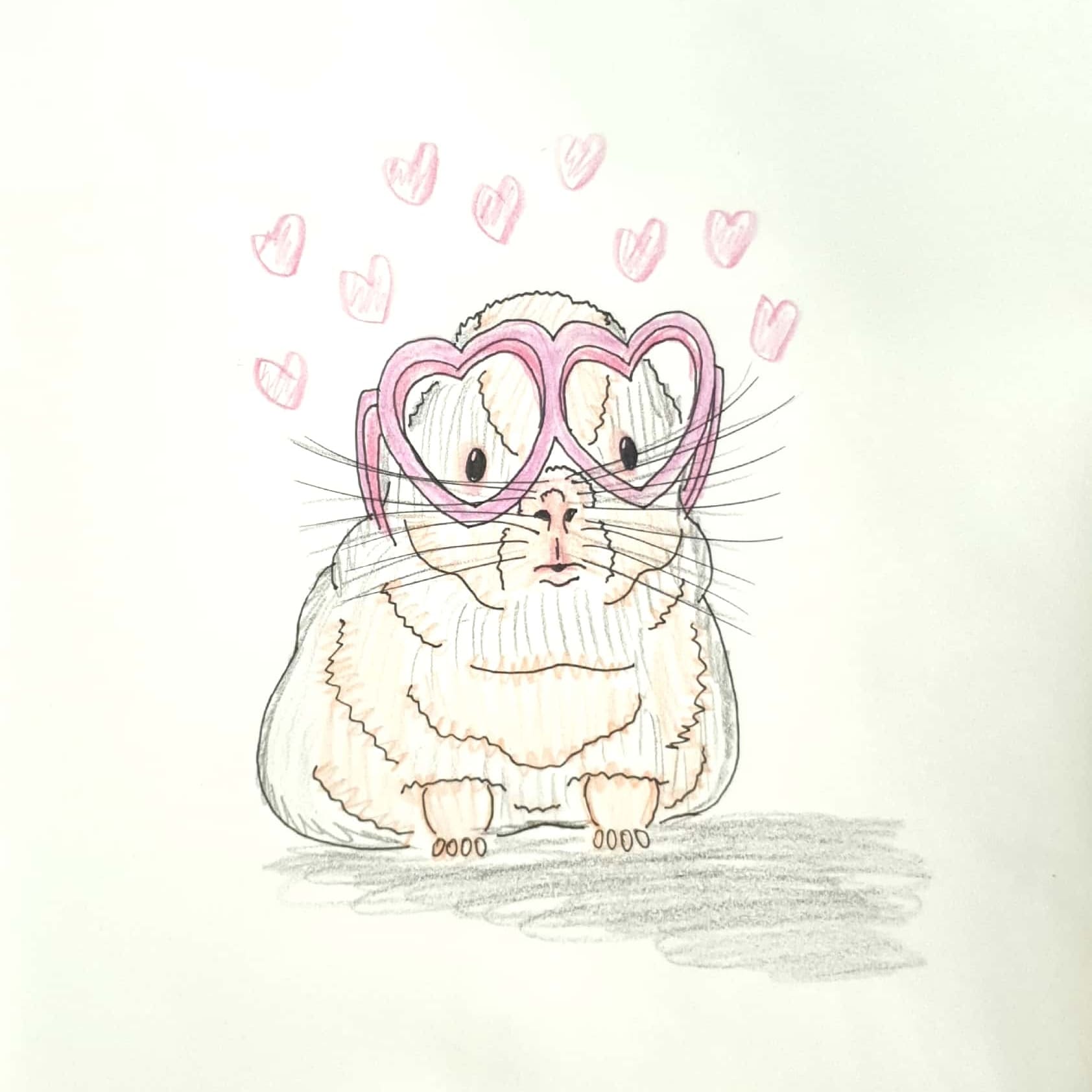  Wearing Hearts 하트를 입다 / 일러스트 그림 드로잉 / 동물 그리기