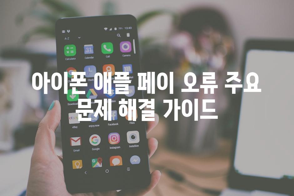 아이폰 애플 페이 오류 주요 문제 해결 가이드