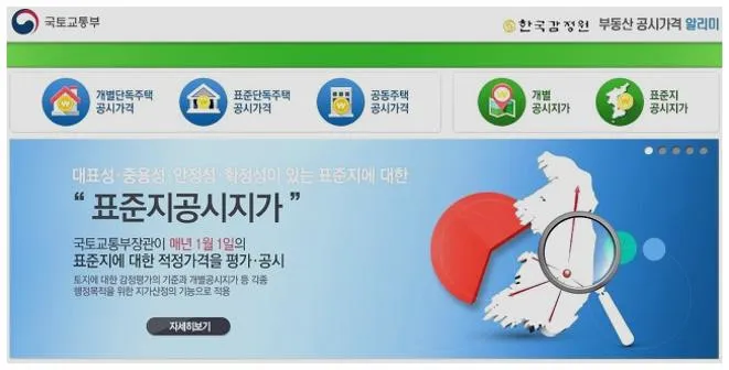 개별공시지가 열람