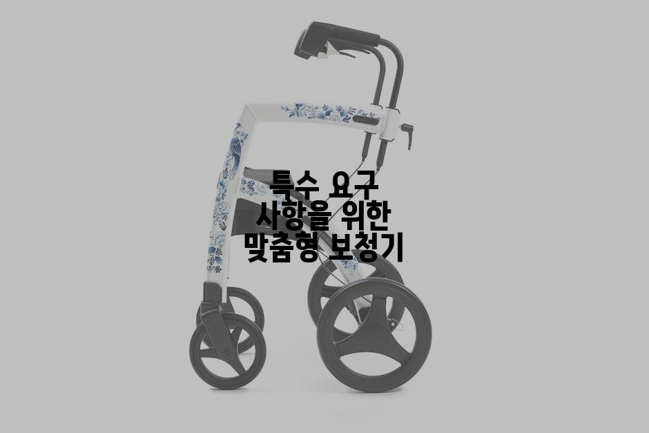 특수 요구 사항을 위한 맞춤형 보청기
