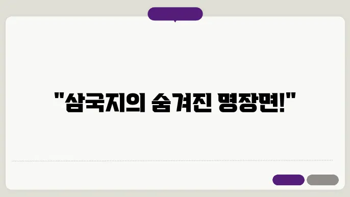 삼국지 최익의 명장면 TOP 10