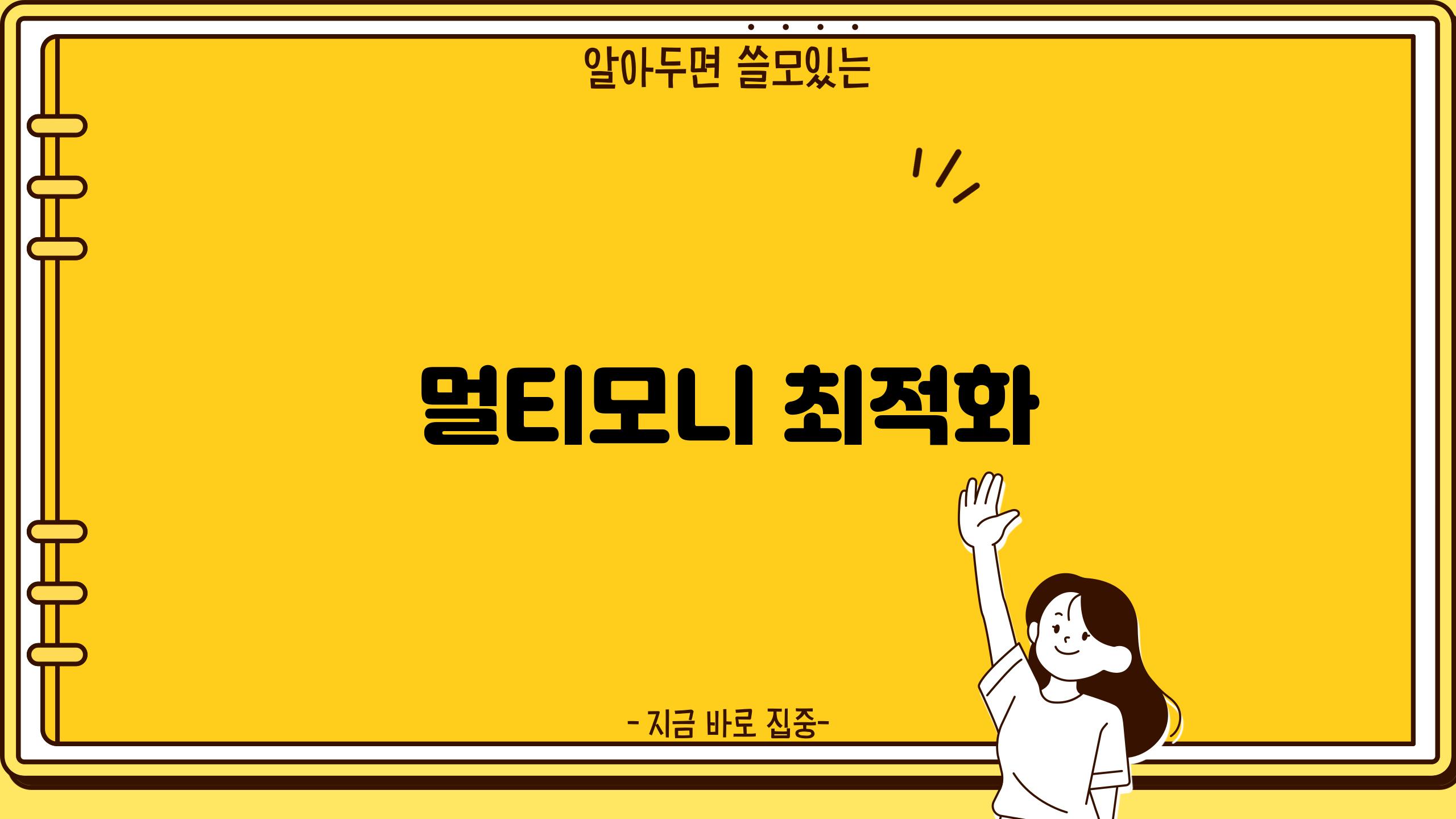 멀티모니 최적화