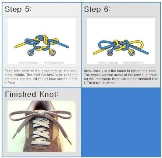 신발 끈 쉽게 묶는 법,신발끈 묶는 방법