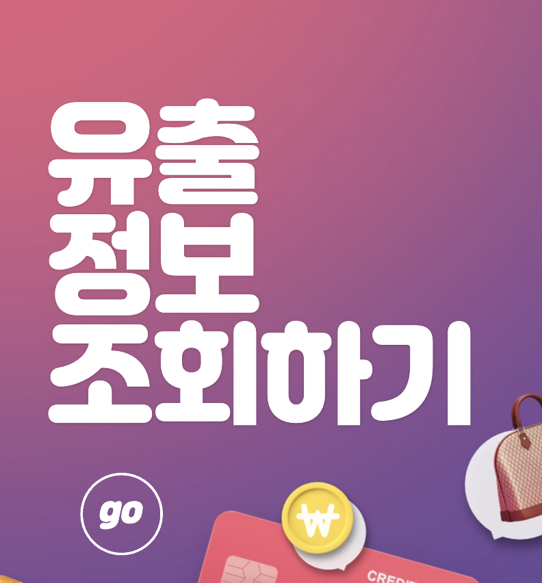 털린 내 정보 찾기 사이트에서 내 정보 유출여부 조회하기