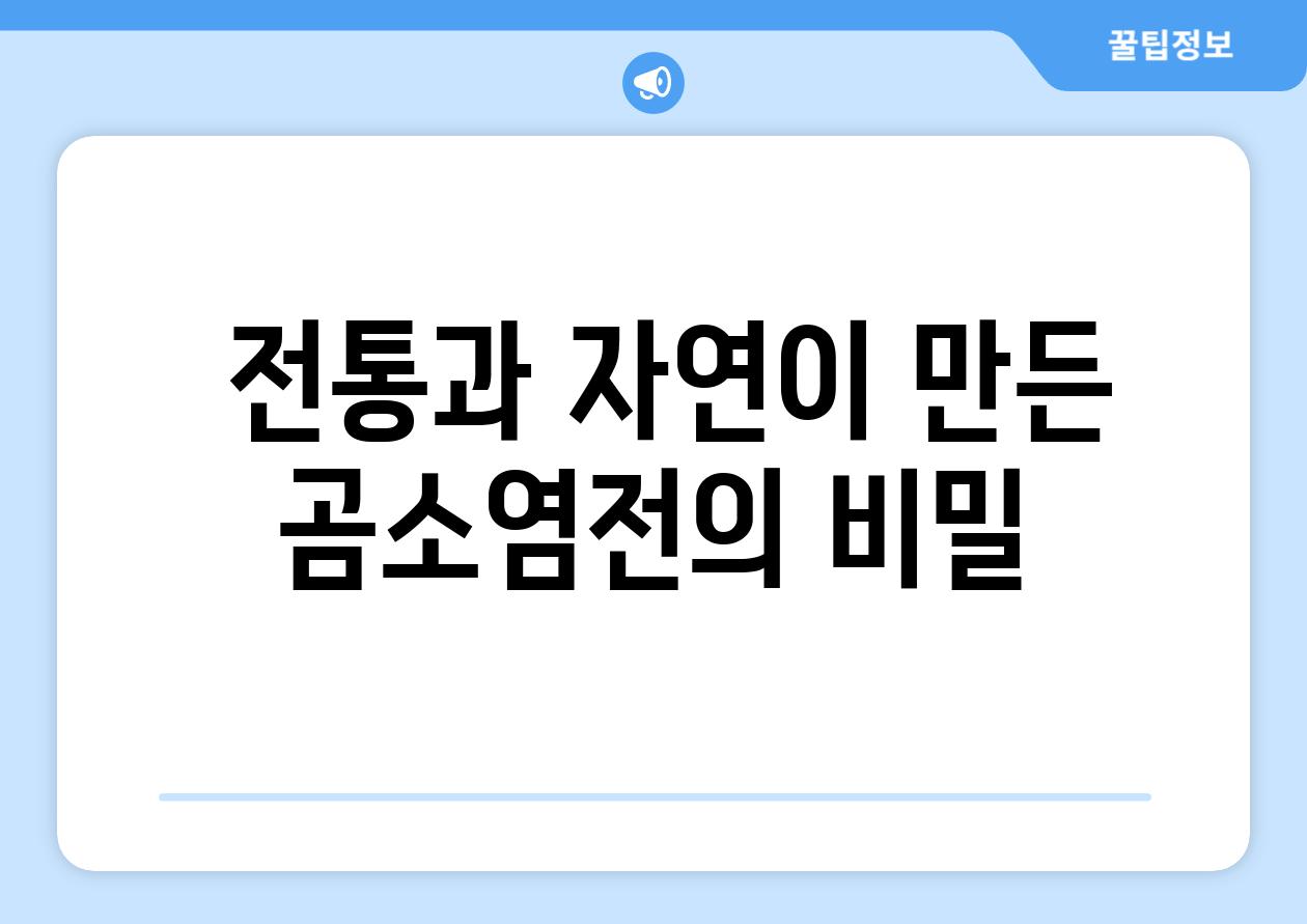  전통과 자연이 만든 곰소염전의 비밀