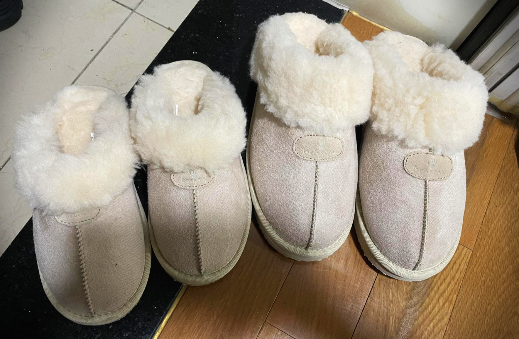  겨울 슬리퍼는 역시 털슬리퍼가 최고! 엄마딸 커플신발~