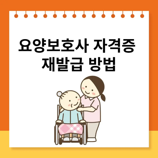  요양보호사 자격증 재발급 방법 간단요약!