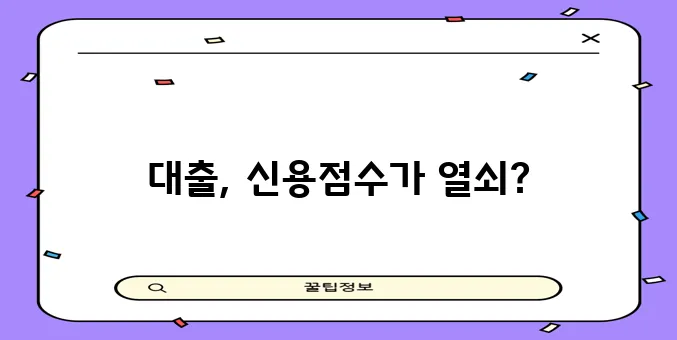신용 점수와 대출 관계, 꼼꼼히 알아봐야겠죠?