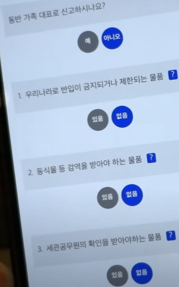 여행자 세관신고