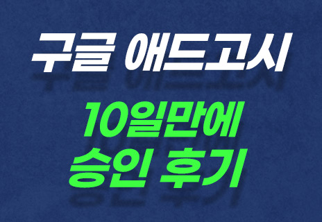  구글 애드센스 승인! 애드고시 한번 실패 후 10일만에 패스