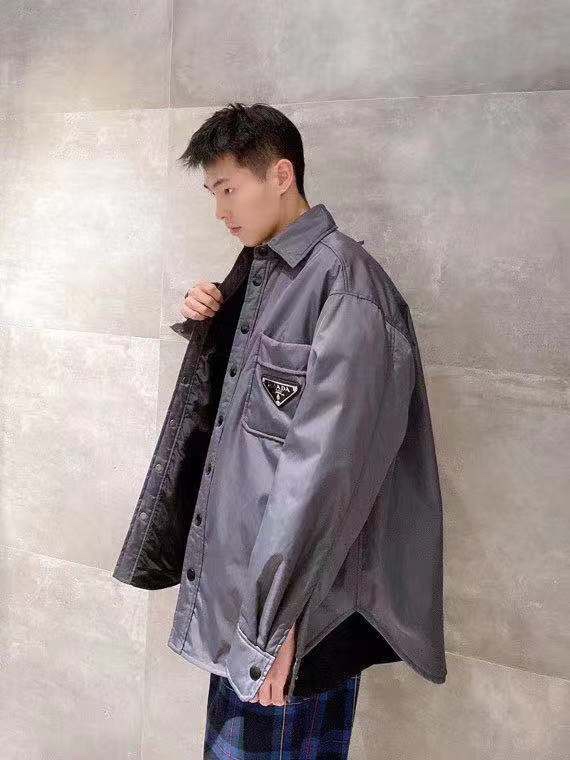  [PRADA] 프라다 LIANTAI 셔츠 다운 패딩 자켓