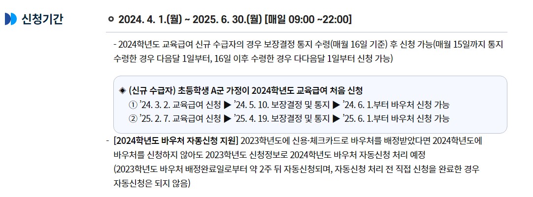 2024교육바우처 신청기간