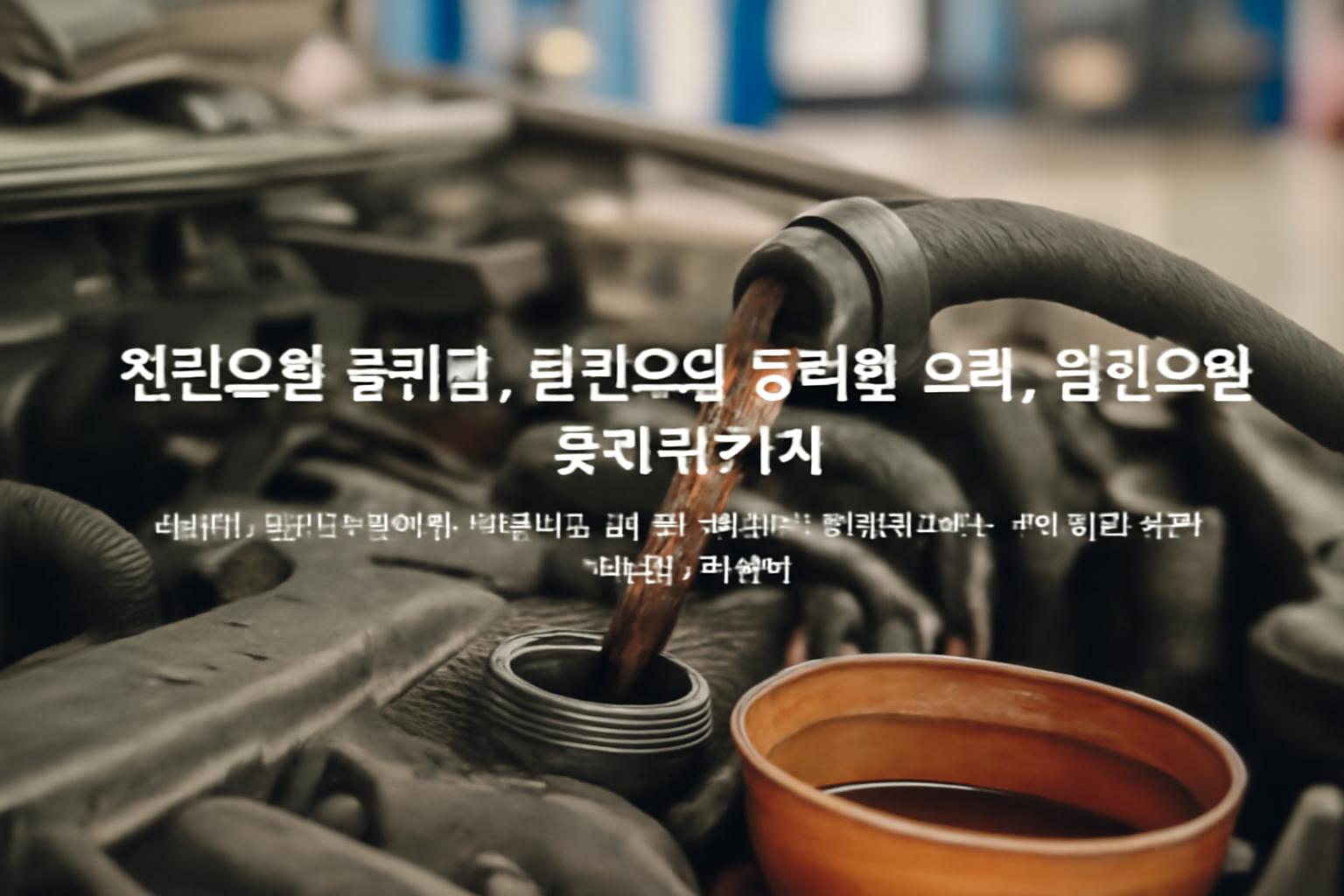 엔진오일 플러싱 가격