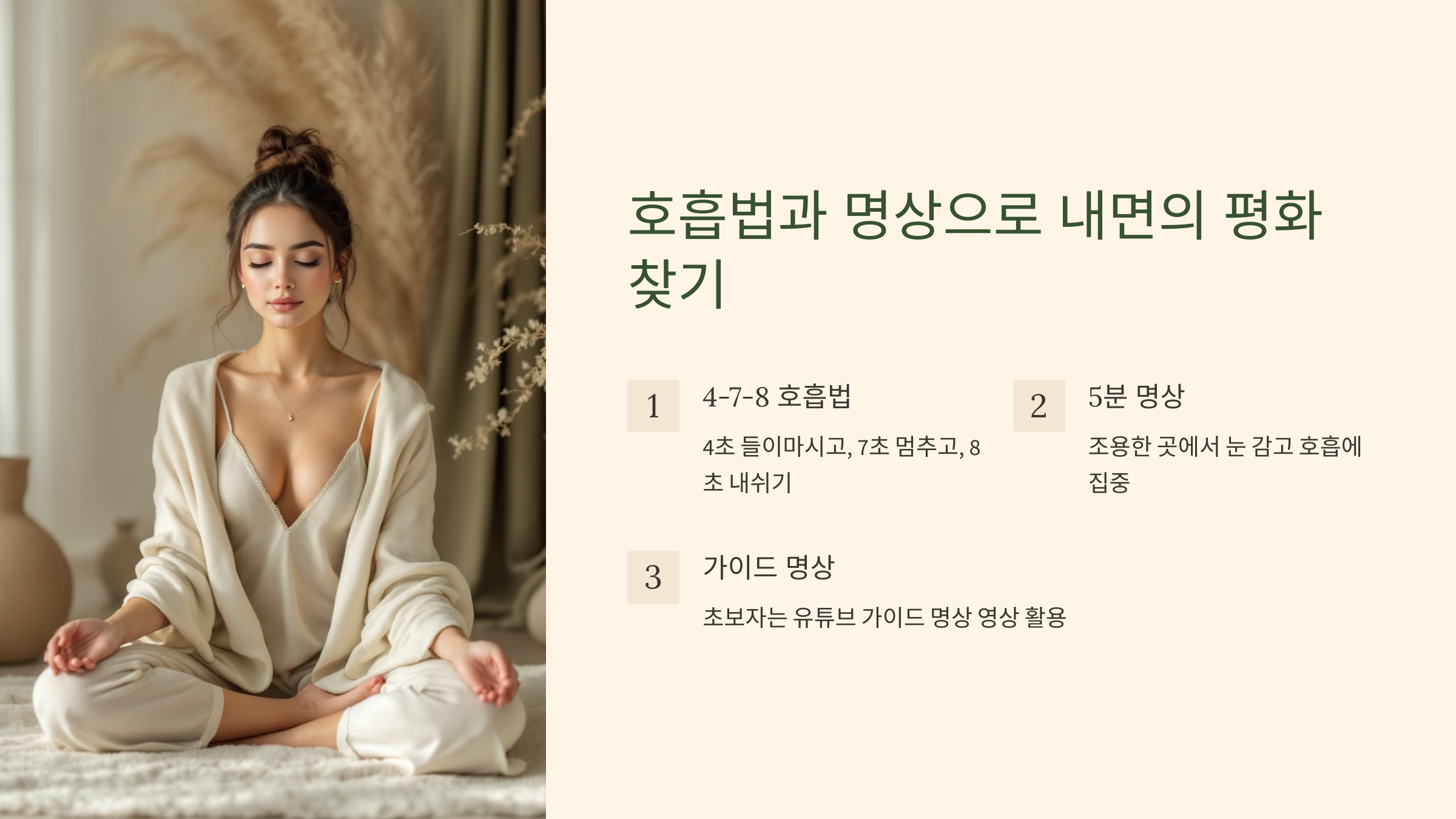 🧘 6. 호흡법과 명상으로 내면의 평화 찾기