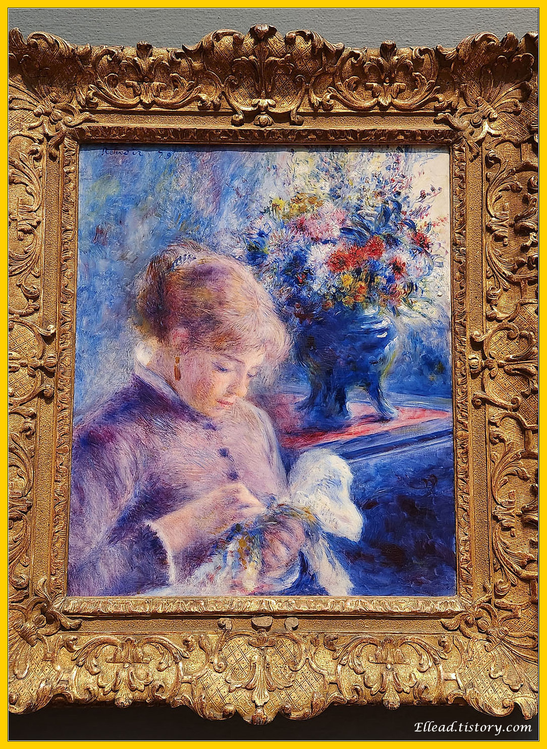 르누아르 Young woman sewing&#44; 1879