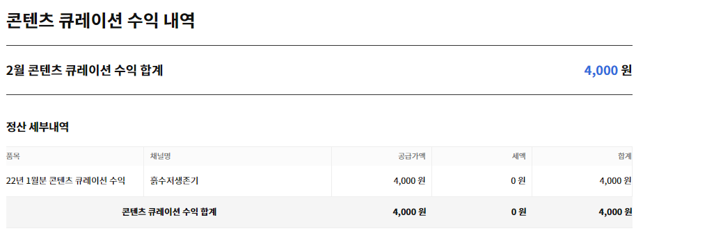  카카오뷰 수익인증.!!!!! 4,000원의 행복? 하하하하하하