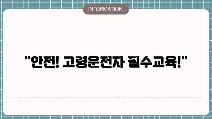 도로교통공단 이러닝센터 동승자교육 고령운전자 안전 교육 신청방법 일정확셸