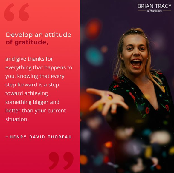  짧고 좋은 글귀_브라이언 트레이시 Brian Tracy, [ Develop an attitude of gratitude]