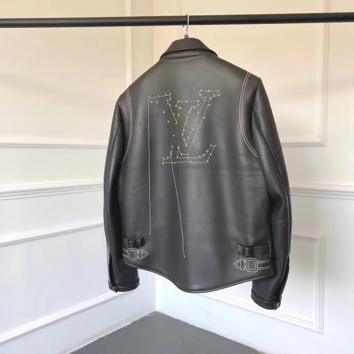  [LOUIS VUITTON] 루이비통 리미티드 에디션 레더 엠브로이더리 가죽 자켓