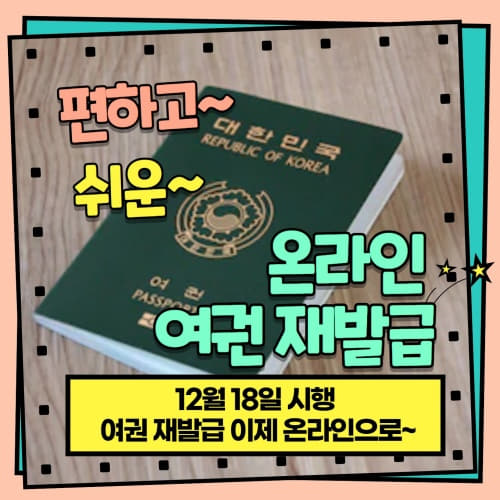  여권 재발급~ 이제 온라인으로 !!  여권 온라인 재발급 신청 방법 신청 대상자 비대상자 여권용 사진 파일 규격(온라인용)