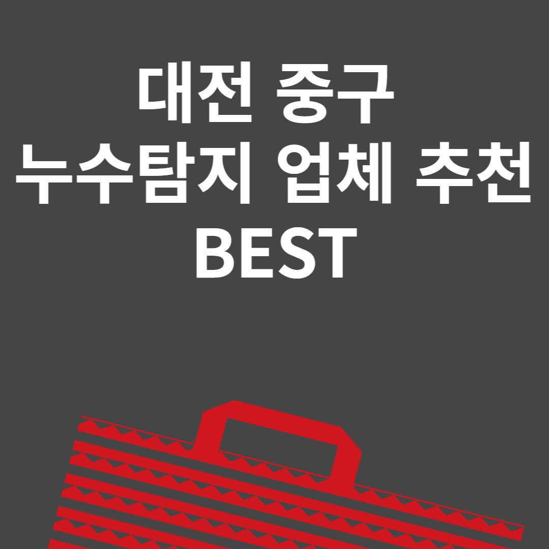 대전 중구 누수탐지 업체 추천 Best6ㅣ비용ㅣ누수 보험 블로그 썸내일 사진