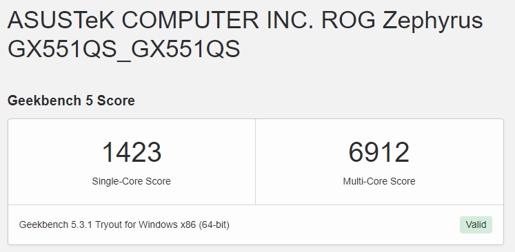  AMD 라이젠9 5900HX 세잔 CPU 긱벤치 유출