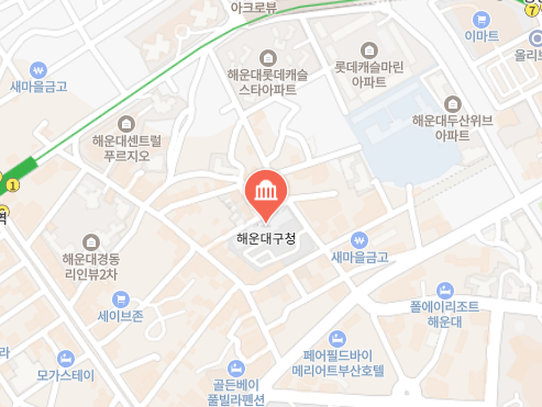 해운대구청 위치 이미지