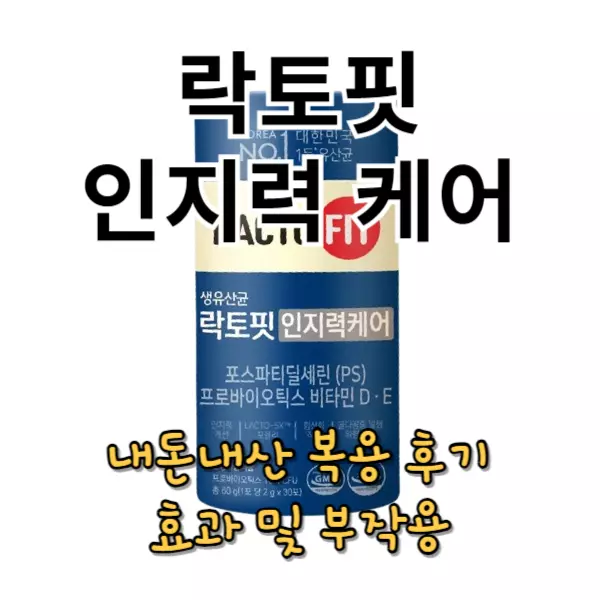 락토핏 인지력케어 내돈내산 후기, 효과 및 부작용