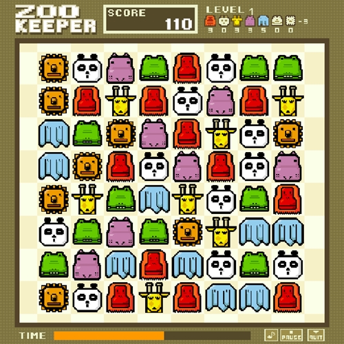  주키퍼(Zoo Keeper) 추억의 플래시 게임