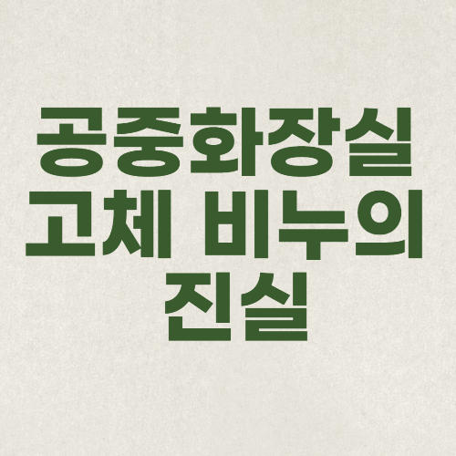  [생활 정보] 공중 화장실 고체 비누! 써도 될까요?