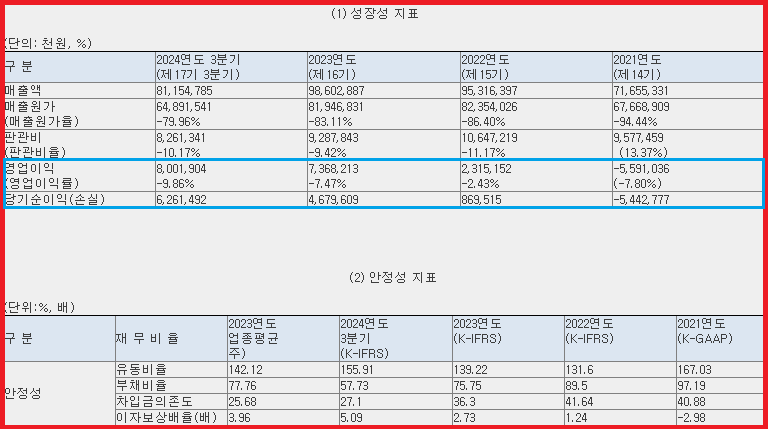 재무 현황