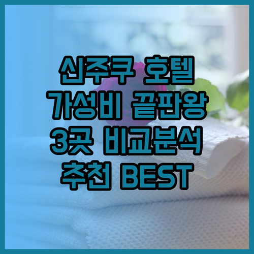 가성비 신주쿠 호텔 추천 3곳 신주쿠