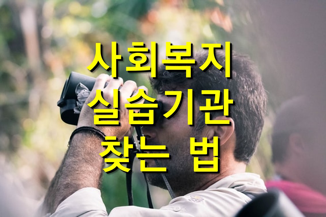  사회복지 현장실습 실습 기관 찾은 후기/찾는 법/실습기관 검색