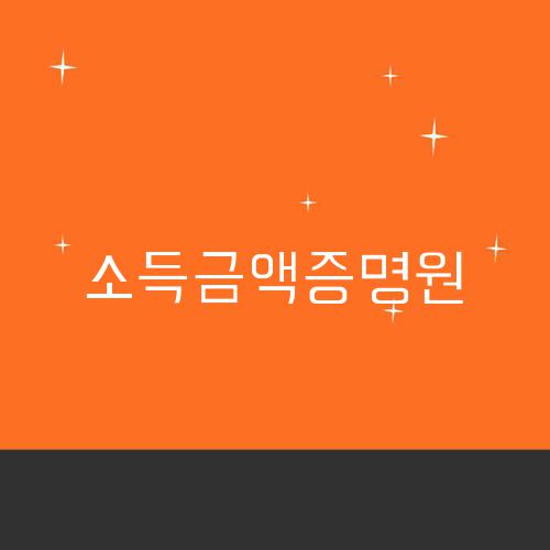 소득금액증명원