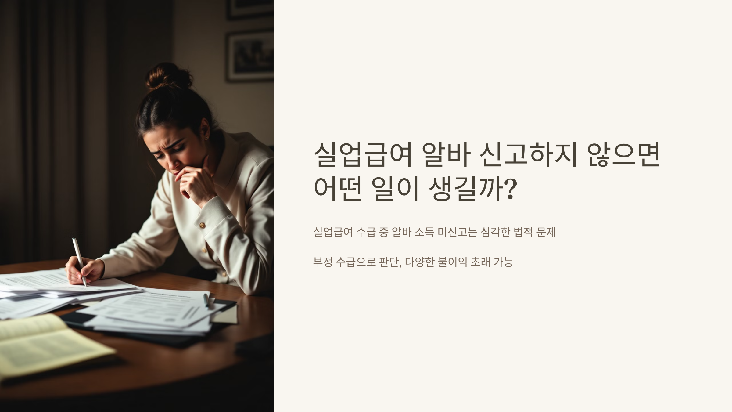 실업급여 알바 신고하지 않으면 어떤 일이 생길까?