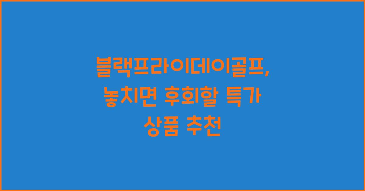 블랙프라이데이골프