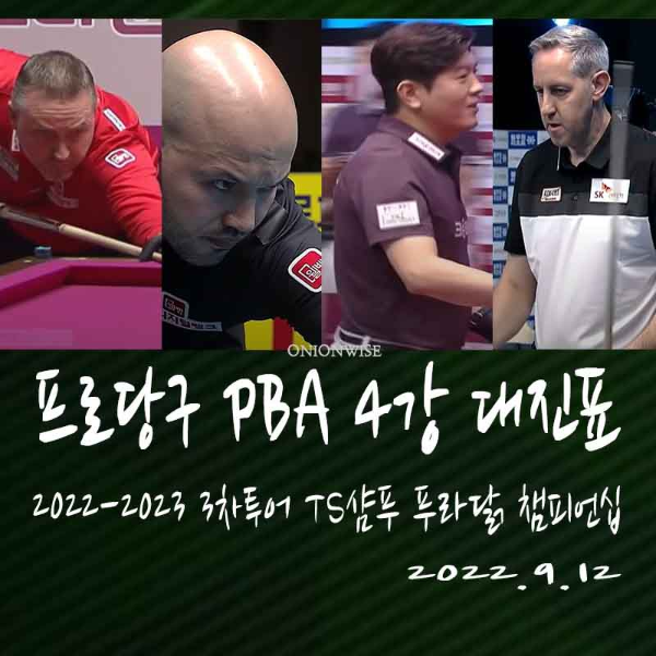 TS샴푸 푸라닭 PBA챔피언십 4강 대진표, 8강 경기결과, TV 중계방송 시간