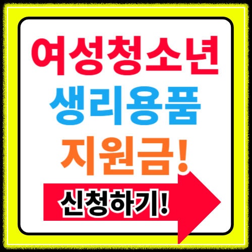 2025년 여성청소년 생리용품 지원금액인상 생리대바우처 신청방법 총정리