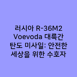 러시아 R-36M2 Voevoda 대륙간 탄도 미사일