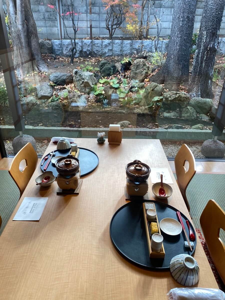 고라쿠엔 오타루 료칸에서 준 아침 조식 식당 뷰