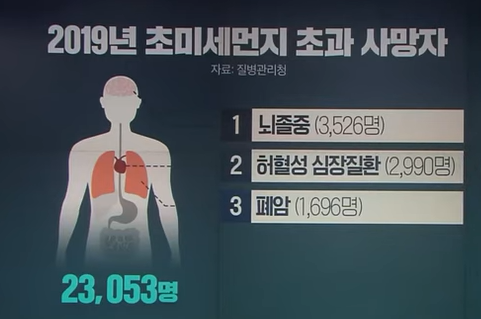 초미세먼지 초과 사망자수