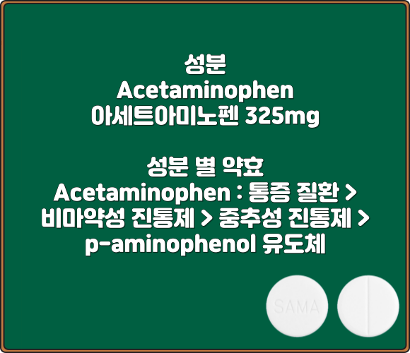 세토펜정_325mg_성분