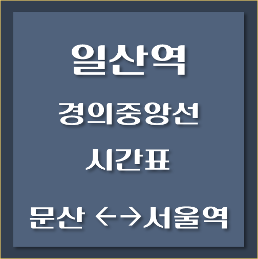 제목-일산역-문산-서울역-운행시간표