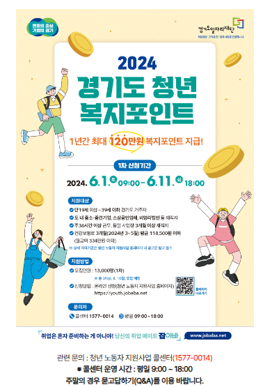 경기도 청년 복지 포인트 120만원 신청 총정리