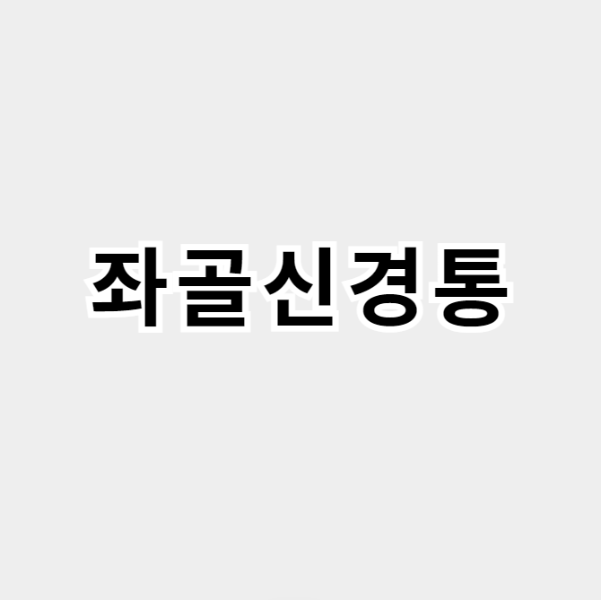 좌골신경통